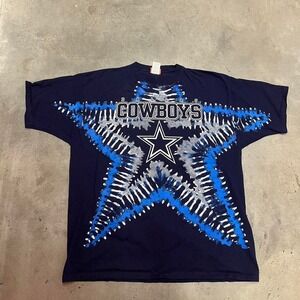 Vintage Y2K Reebok Dallas cowboys nfl aop logo tee shirt